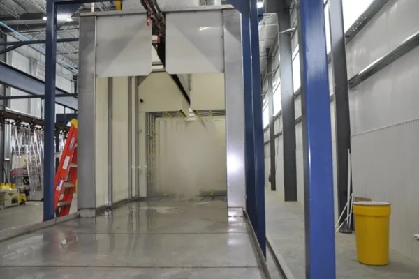 Washer entrance vestibule with steam venting from the opening